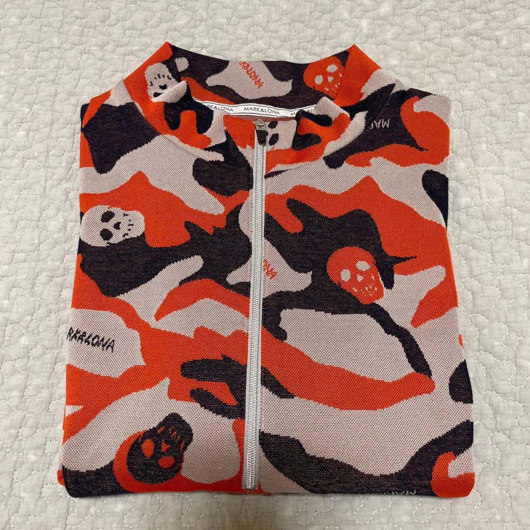 美品 MARK&LONA マークアンドロナ カモフラージュ柄 ハーフジップシャツ