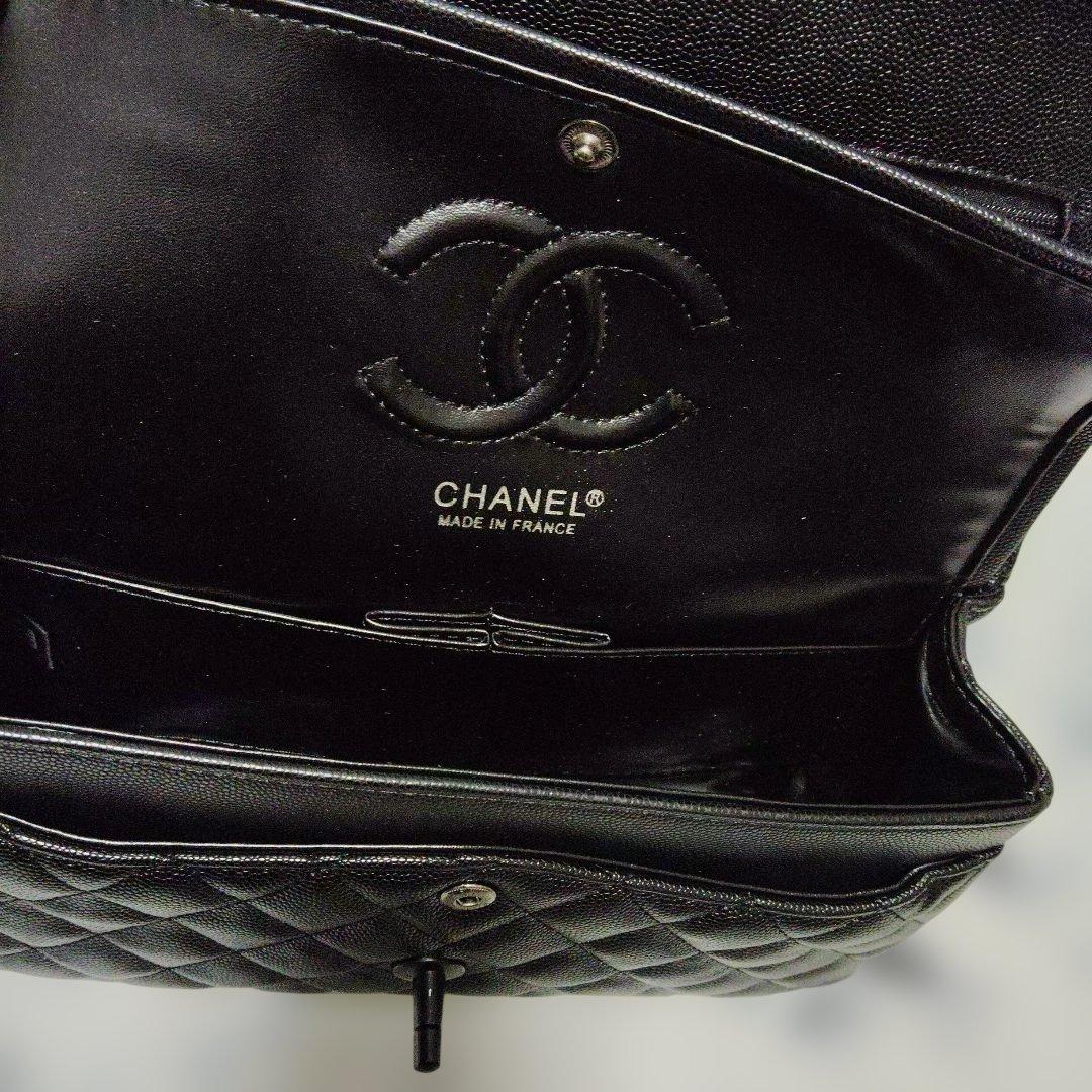CHANELオールブラック2wayショルダーバック