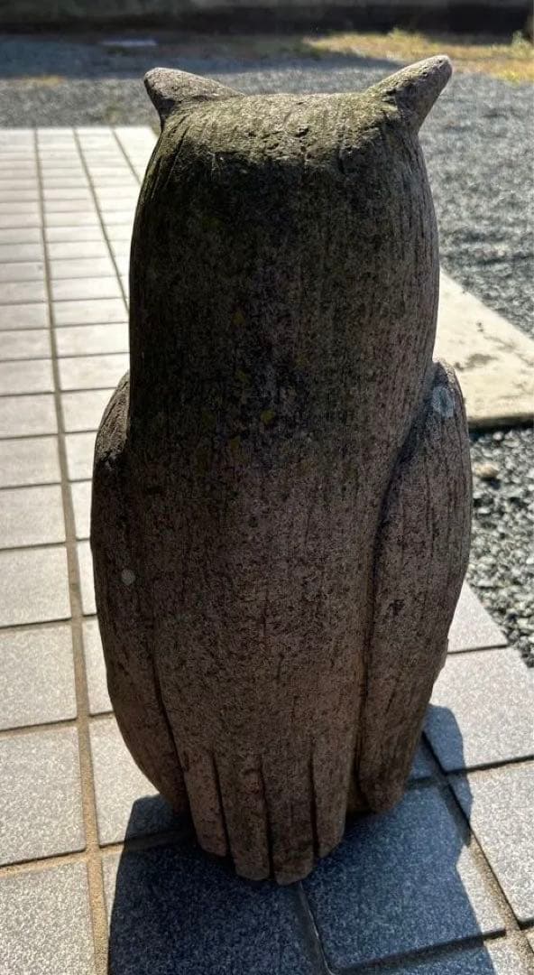 フクロウ置物(石)縁起物　希少　レア
