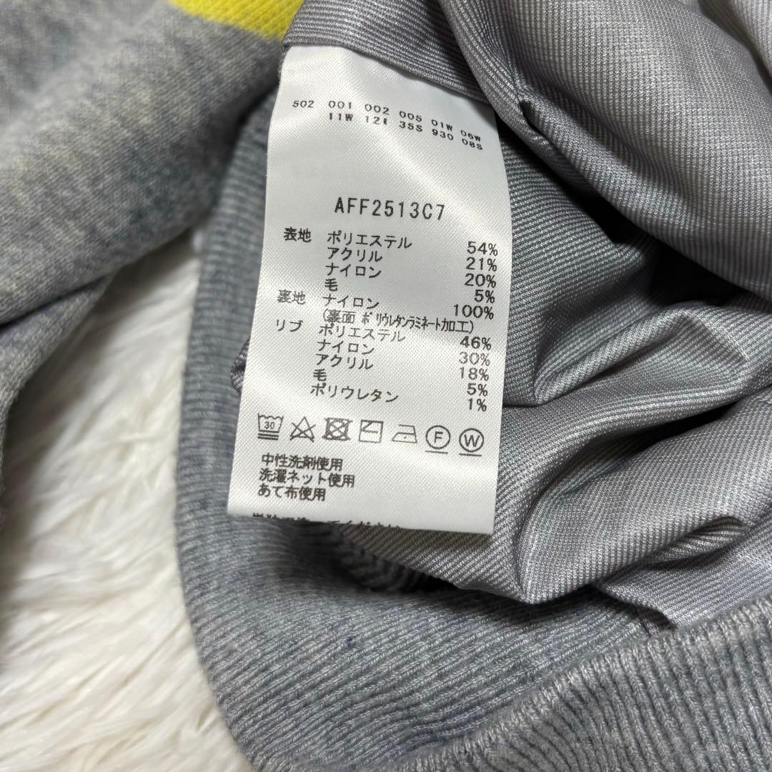 美品★and per se アンパスィ ハーフジップ セーター ドット柄　グレー