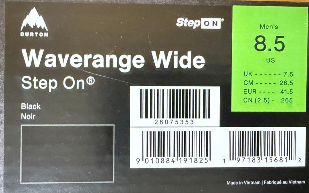 Burton Waverange wide step on 新品未使用