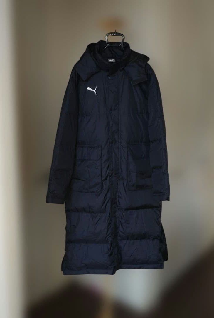 Puma ネイビー ベンチコート フード付き
