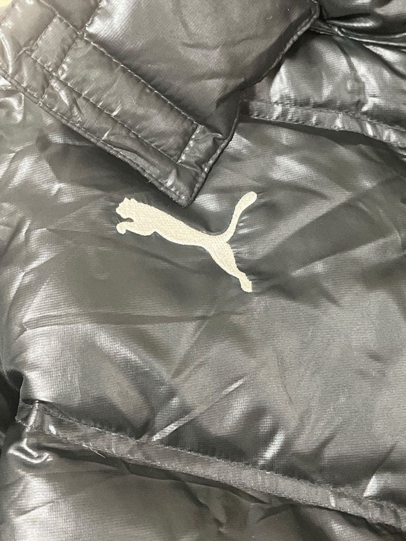 Puma ブラック ミドル丈　ハーフダウンコート ＬFoundation