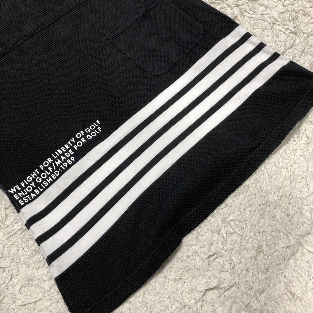 【希少美品】パーリーゲイツ　ポロワンピース　ワッフル地　裾ボーダー　ロゴ入り