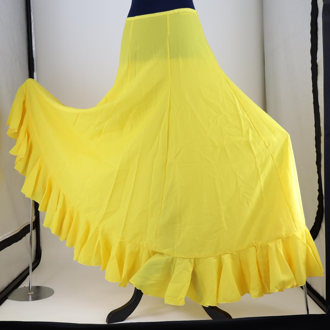 【美品 フラメンコ衣装】鮮やかイエロー anemone ペチコート シージョ