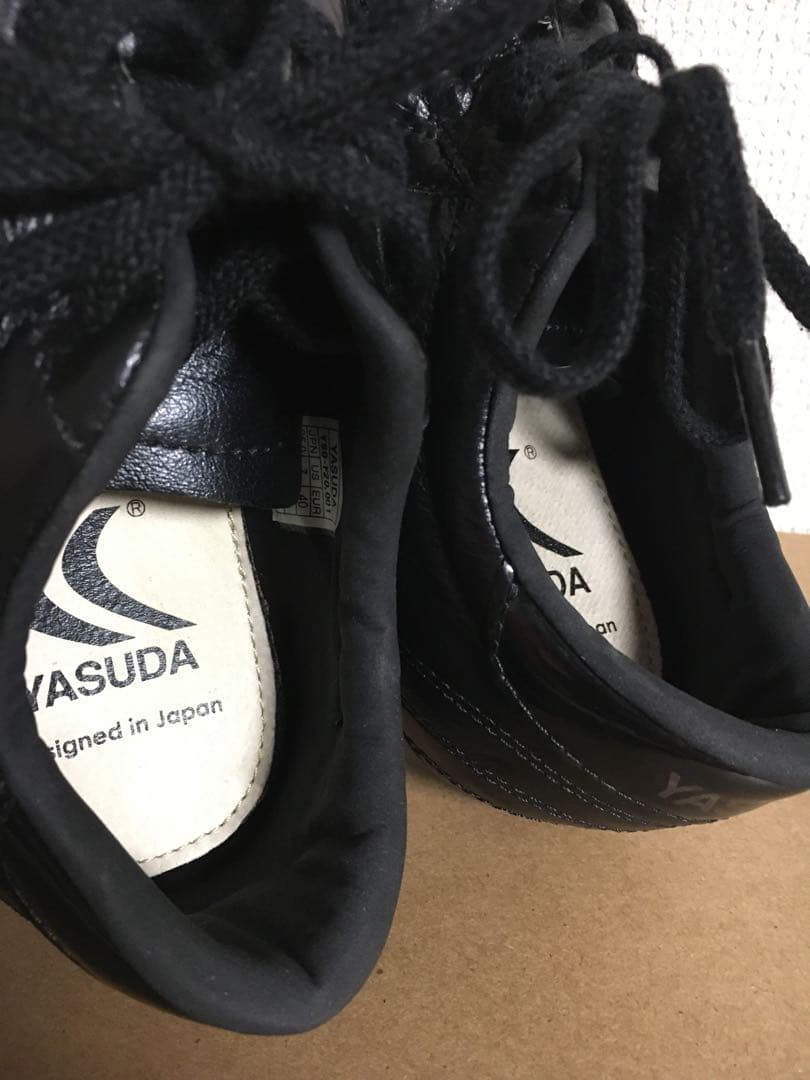ヤスダ YASUDA 25cm スパイク サッカー シューズ 黒 ブラック