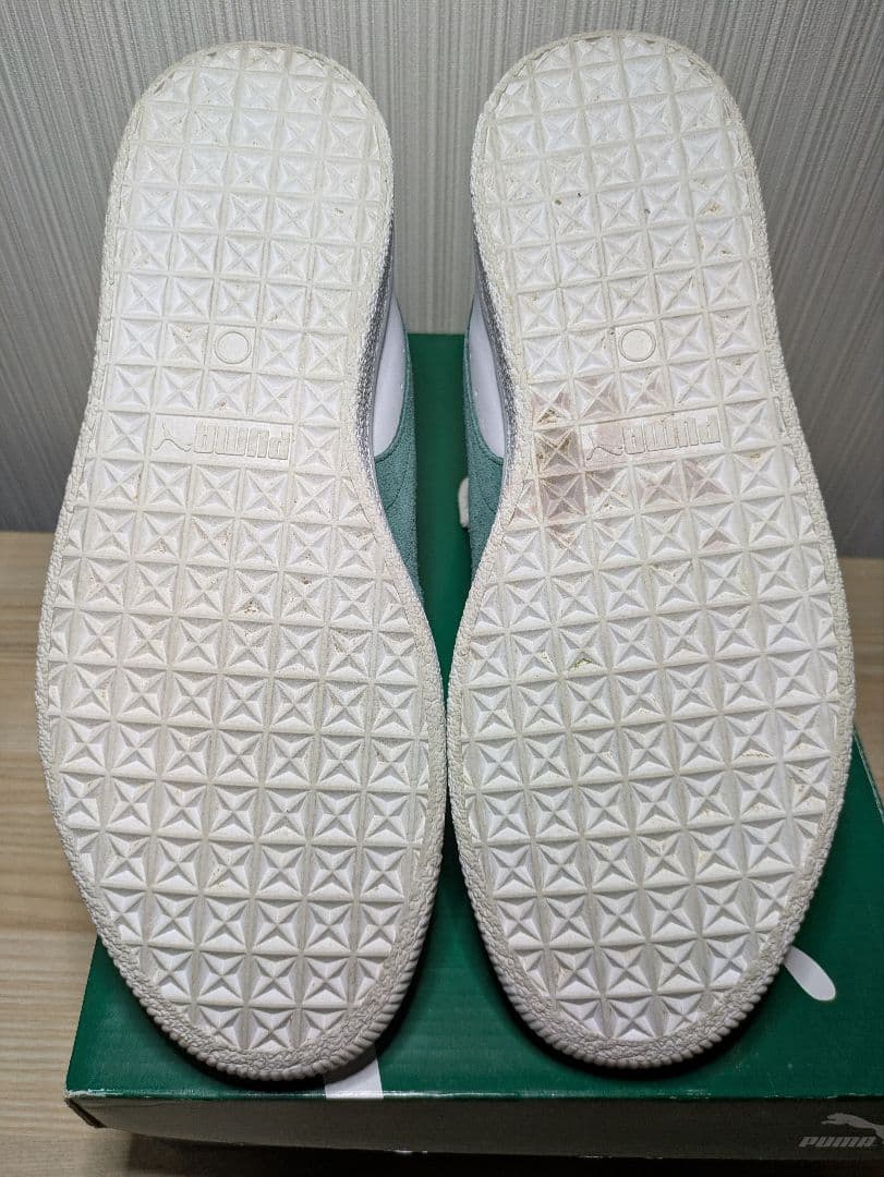 Puma Basket Mid VTG 26cmホワイト／グリーン