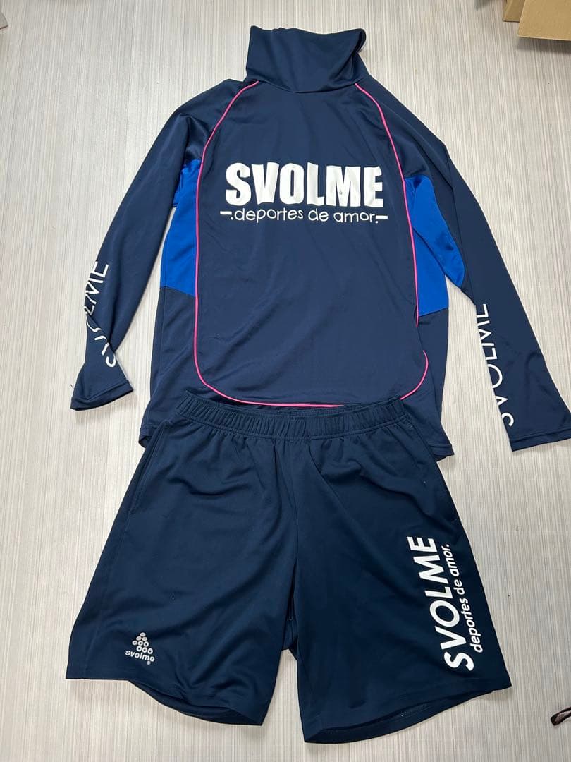 程度極上 SVOLME スボルメ　ネック 長袖 速乾 プラティクス シャツ