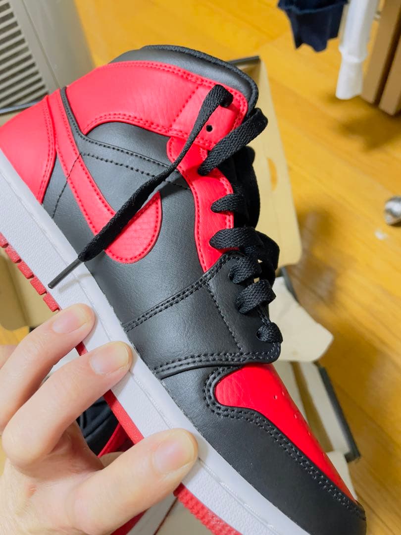 AIR JORDAN 1 MID 26.5cm レッド/ブラック