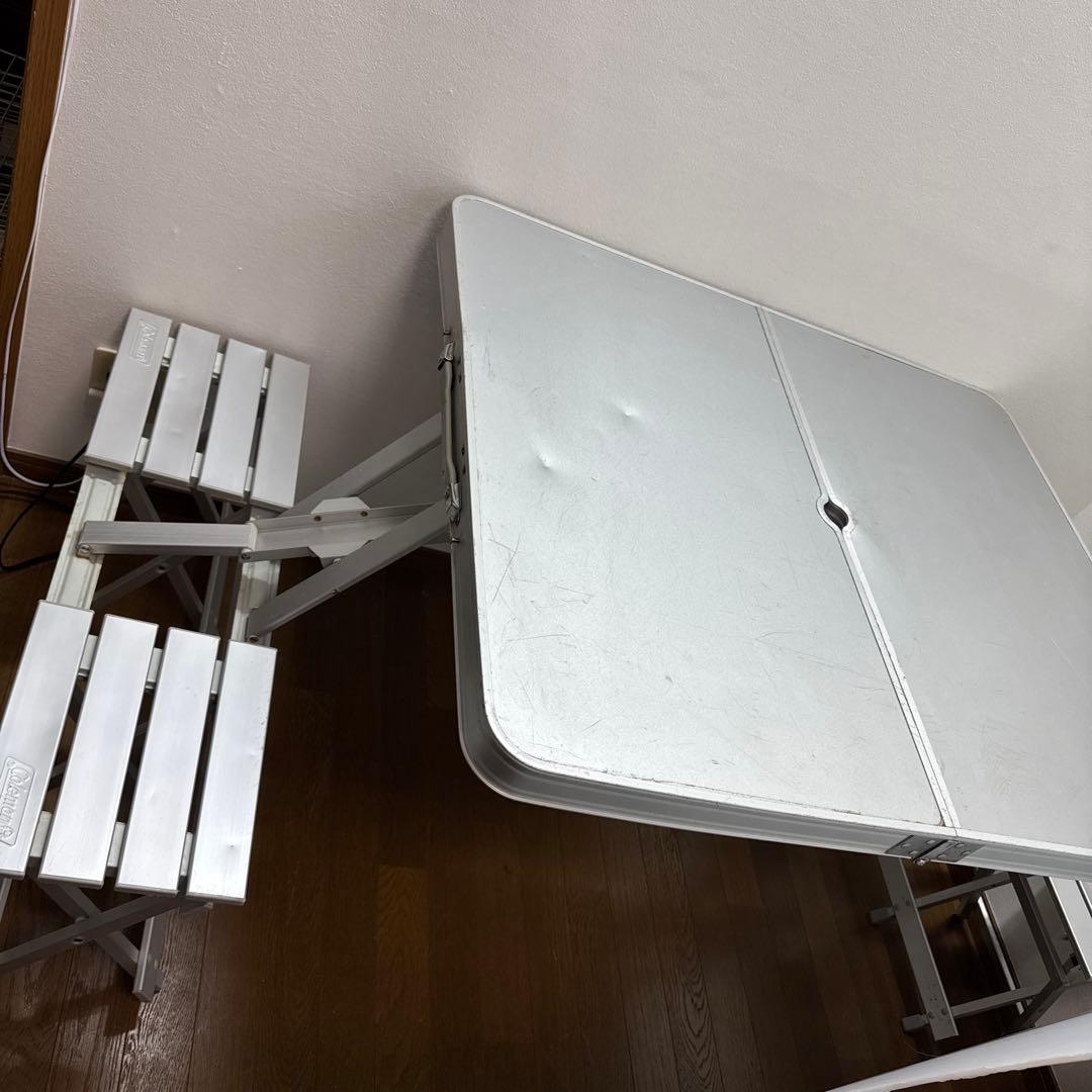 廃番 希少 Coleman アルミニウムピクニックテーブル 170-5564