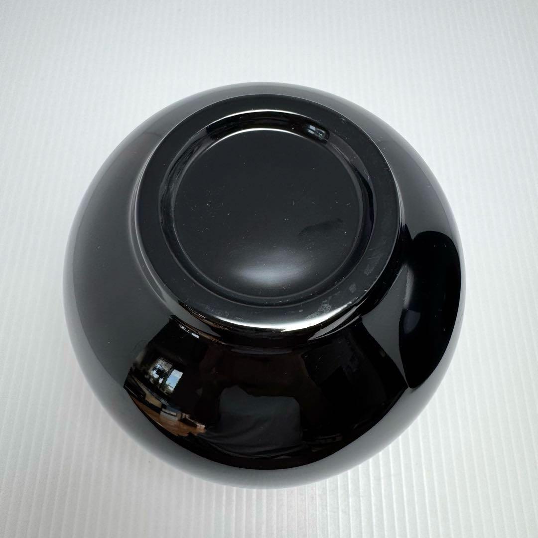 新品未使用 輪島塗 漆 球形 花器 花瓶 赤黒 漆 漆器 伝統工芸 共箱 説明書