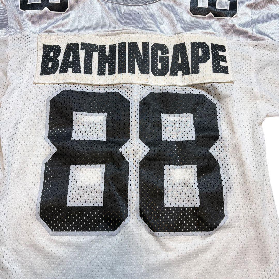BAPE ベイシングエイプ フットボール シャツ ジャージ Tシャツ メッシュ