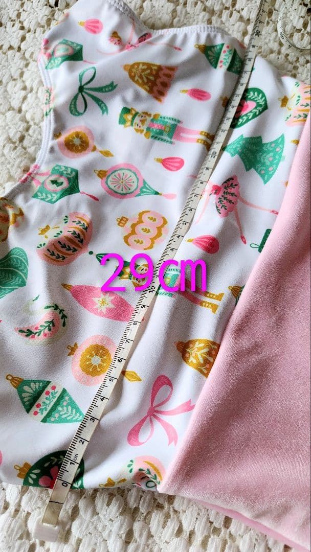 140㎝／くるみ割り人形がこの季節にぴったり♡ピンクのベロアレオタード