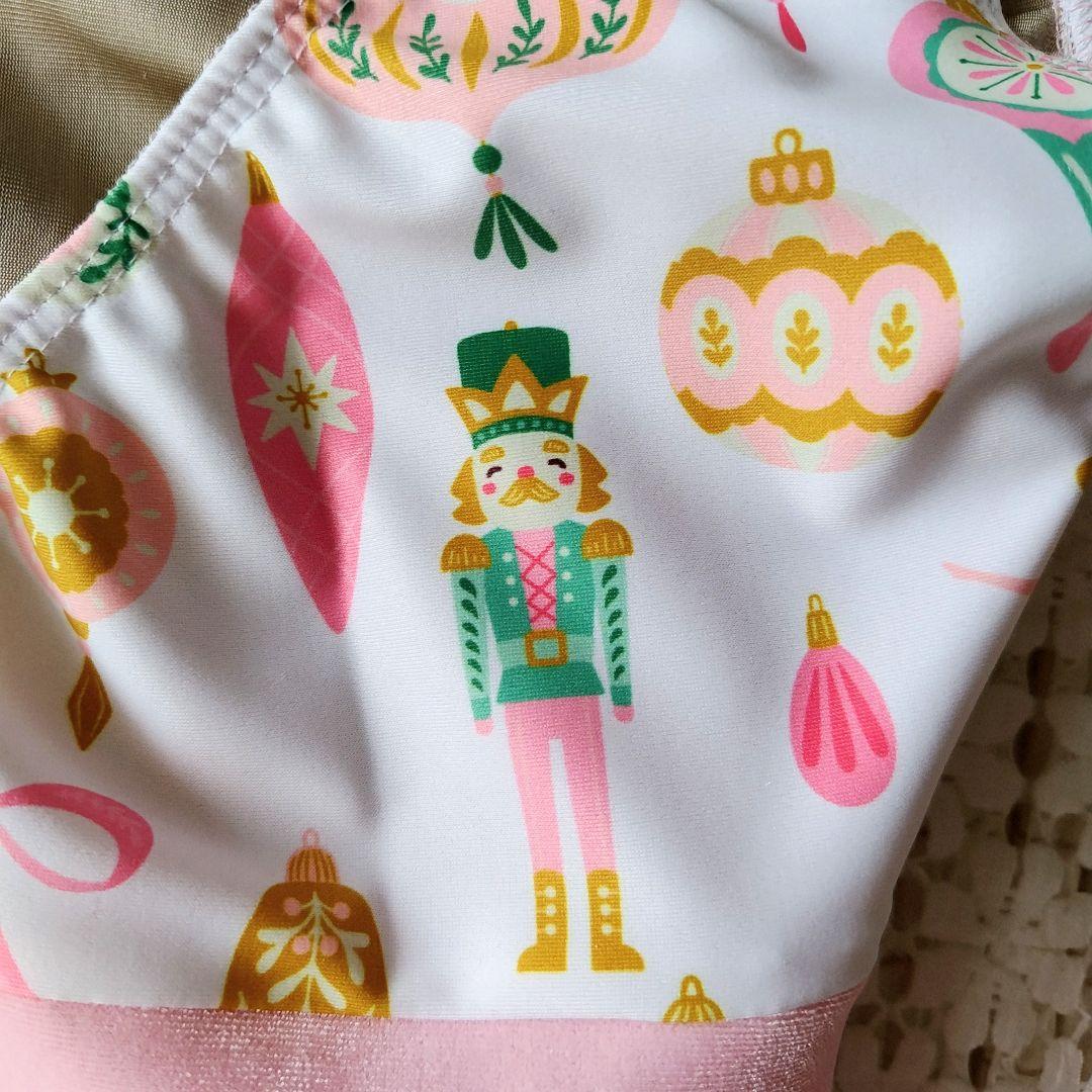 140㎝／くるみ割り人形がこの季節にぴったり♡ピンクのベロアレオタード