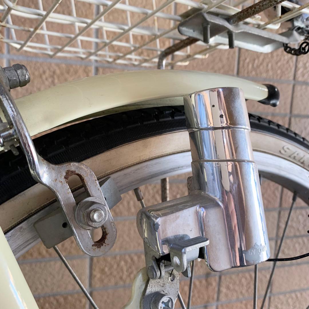 【引取り限定】シティーサイクル　自転車　ジュニア22インチ　アイボリー