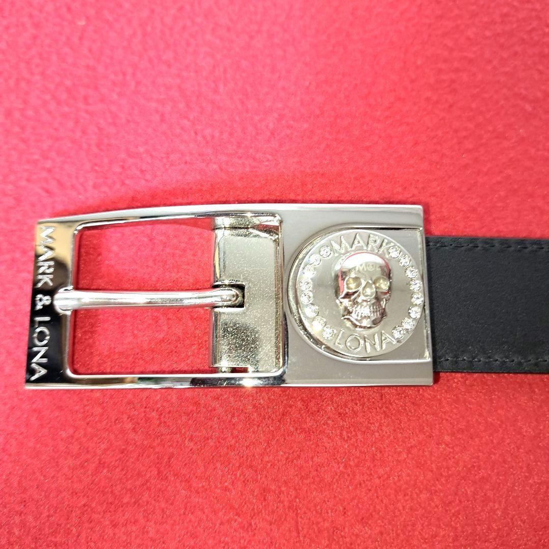 【美品】MARK & LONA GOLF ベルト リバーシブル マーカー付き