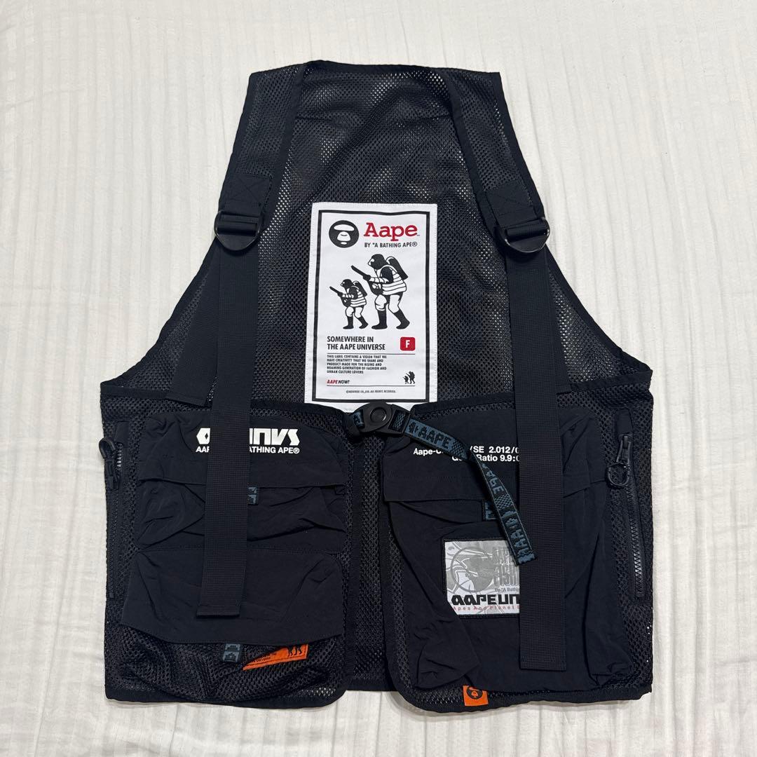 Aape BATHING APE エイプ フィッシング メッシュ ベスト F