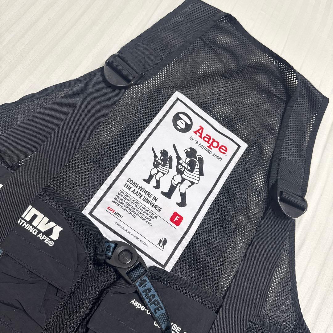 Aape BATHING APE エイプ フィッシング メッシュ ベスト F