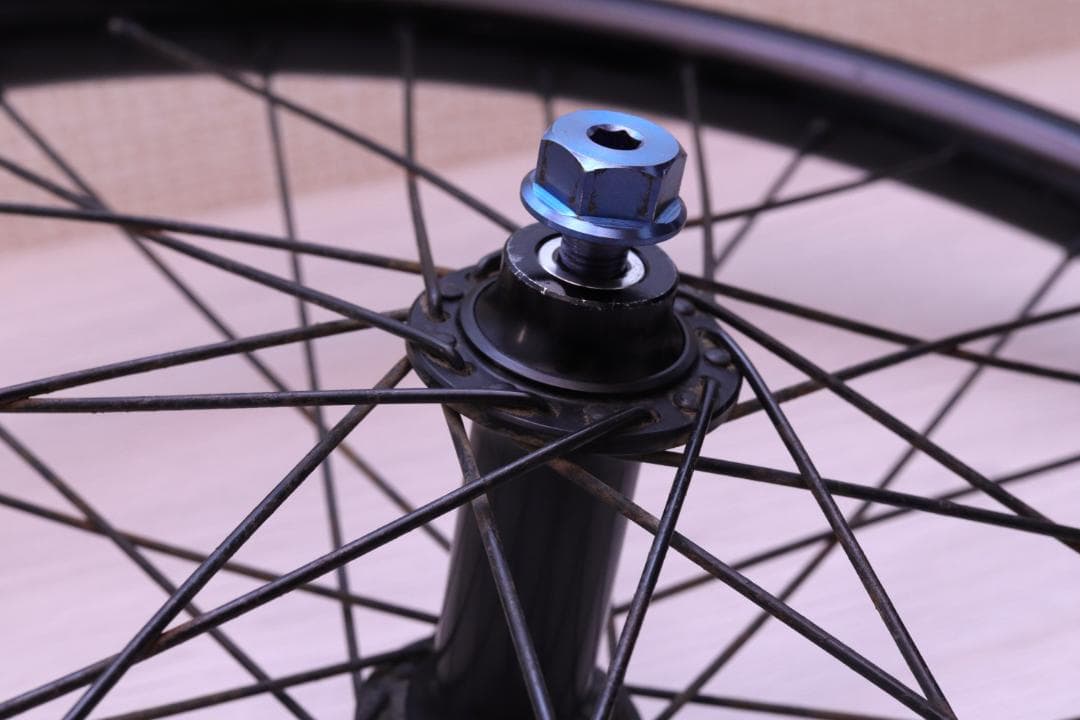 マツケン　BMX 完組フロントホイール 20インチ チタンシャフト 超軽量