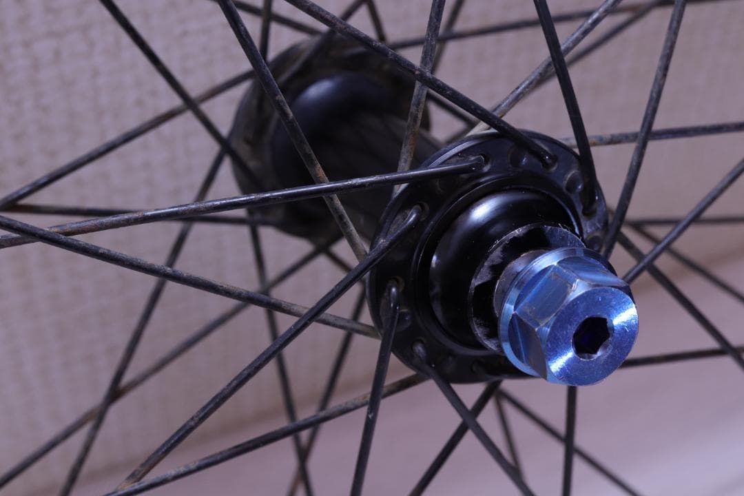 マツケン　BMX 完組フロントホイール 20インチ チタンシャフト 超軽量