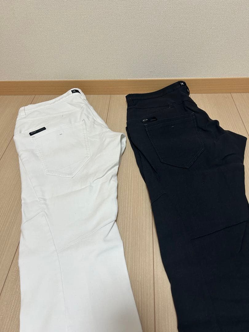 【美品】オークリー　36インチ　秋冬用　ホワイト＆ブラック ストレートパンツ