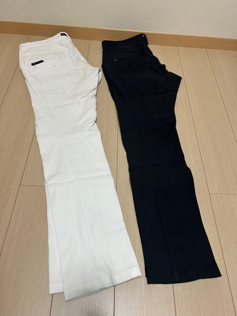 【美品】オークリー　36インチ　秋冬用　ホワイト＆ブラック ストレートパンツ