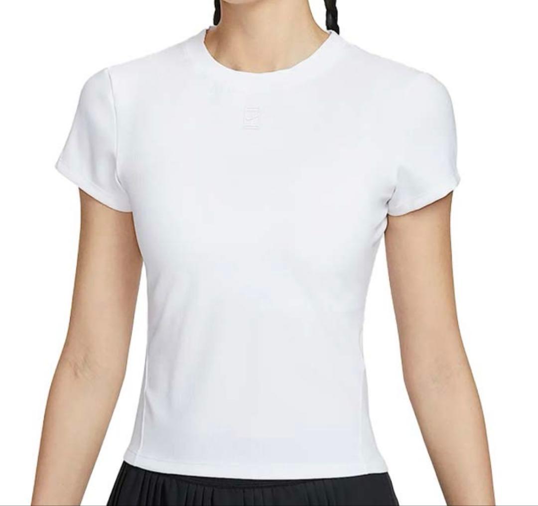 ナイキ　ウィメンズ Dri-FIT ショートスリーブ テニストップ　ホワイト　S