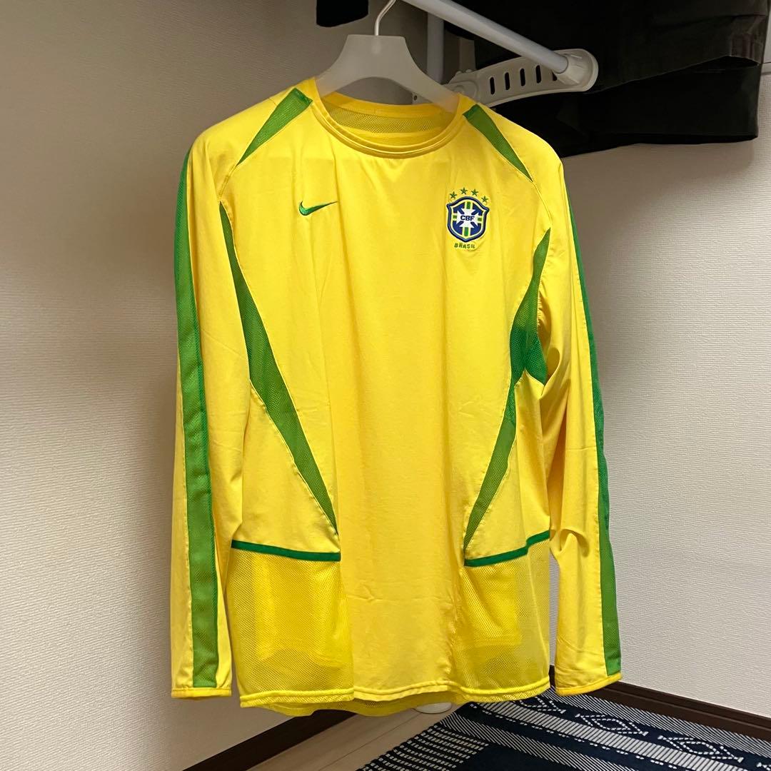 ブラジル代表 2002 ホーム ユニフォーム 長袖 選手仕様