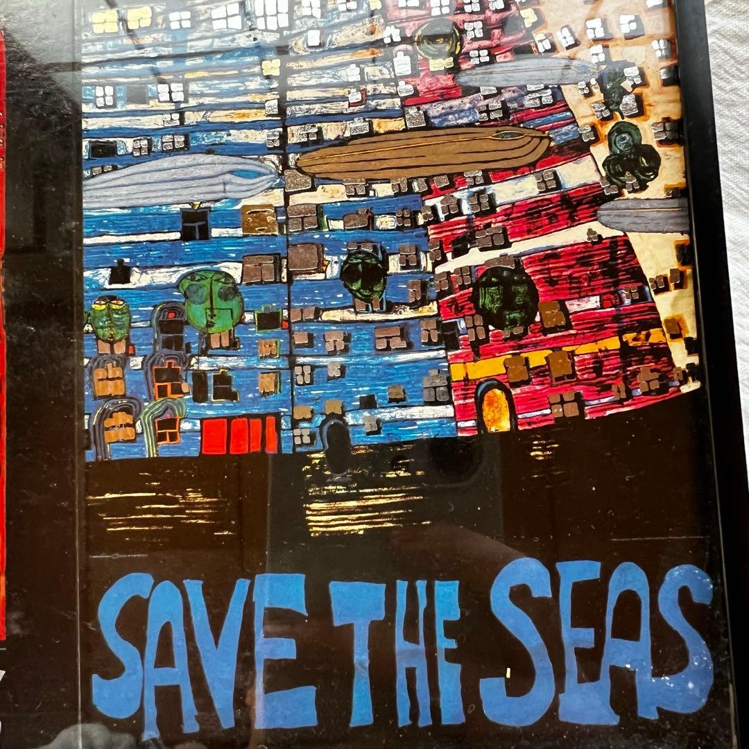 フンデルトヴァッサー ポスター 額装 横長 SAVE THE SEAS