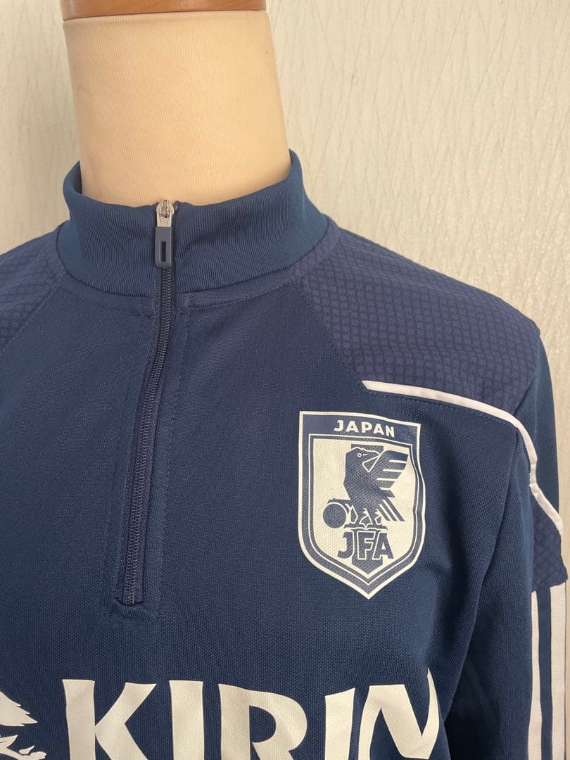美品 なでしこジャパン トレーニングジャージ ハーフジップ 2XLサイズ 紺色