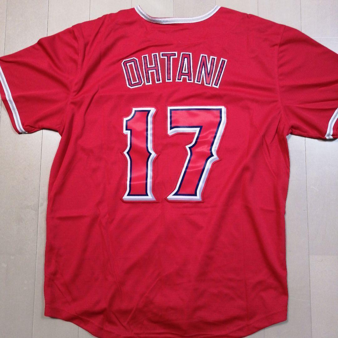 【新品】大谷翔平 L エンゼルス 赤ノーブランド ユニフォーム   赤