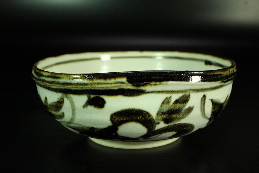 懐石器 清水六兵衛 窯 絵高麗茶花文 向付 鉢 五客 共箱 未使用K-YC644