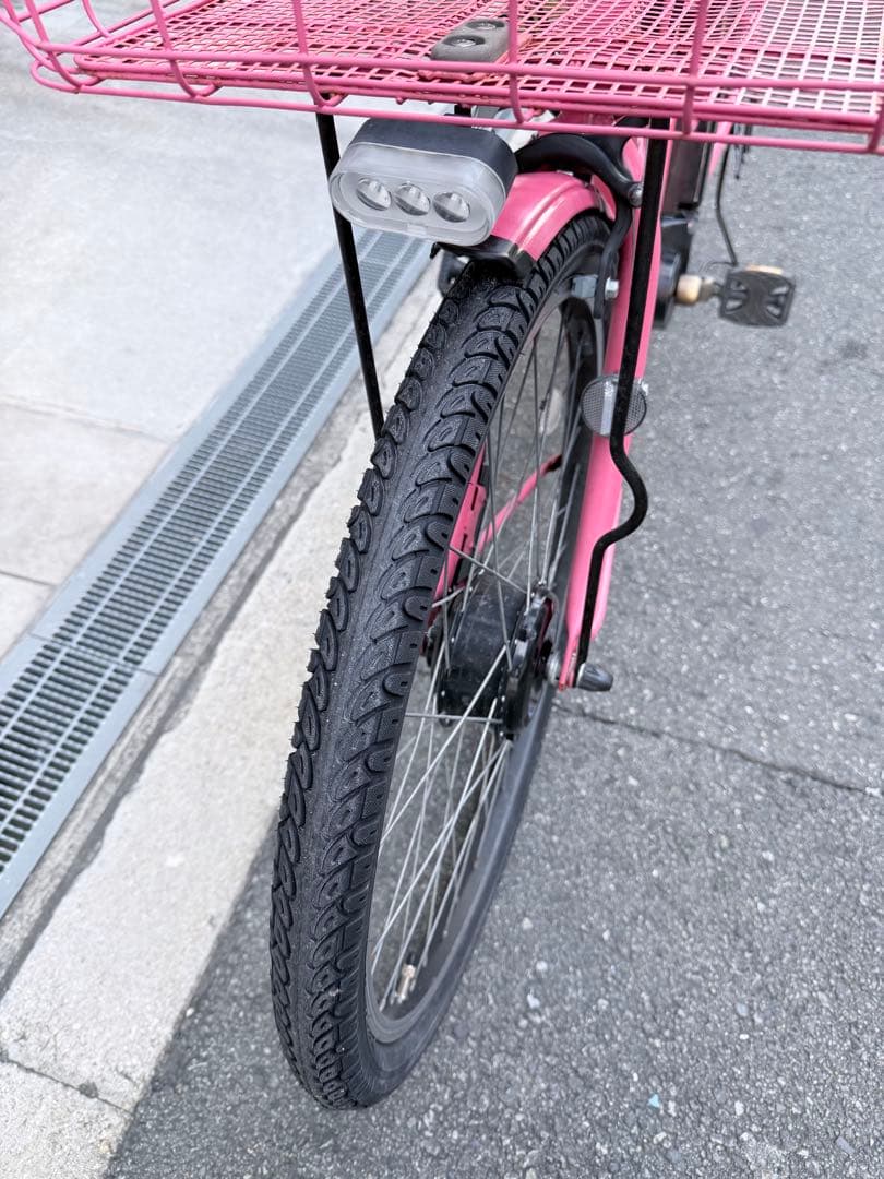 大阪府　ブリヂストン　ステップルーズ 電動アシスト自転車 ピンク