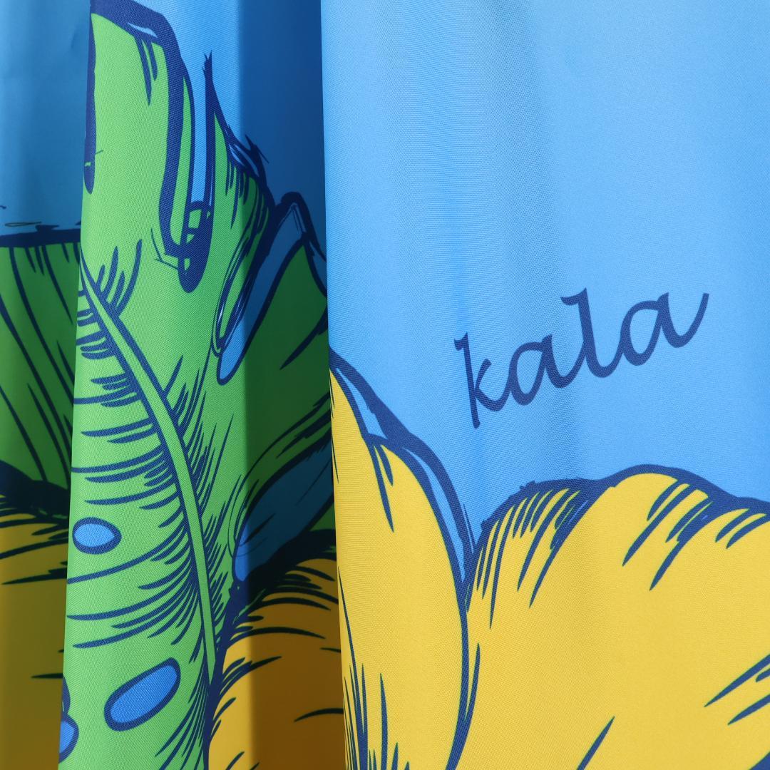 【フラダンス衣装】スカイブルー KALAS ワンピース ドレス 水色 イエロー