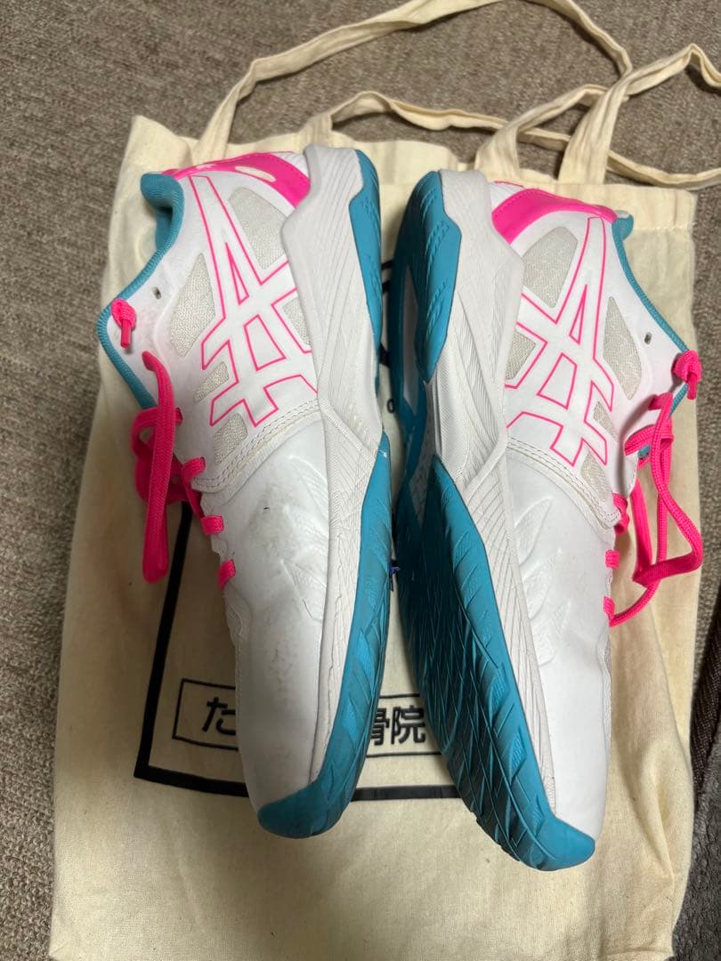 asics オーダーバレーボールシューズ ホワイト/ピンク/ブルー