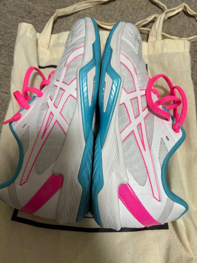 asics オーダーバレーボールシューズ ホワイト/ピンク/ブルー