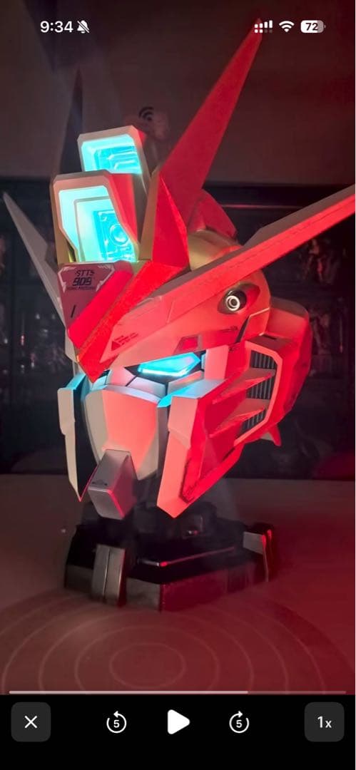 等身大　ライジングフリーダムガンダム ヘッド バンダイ正規品　発光可能