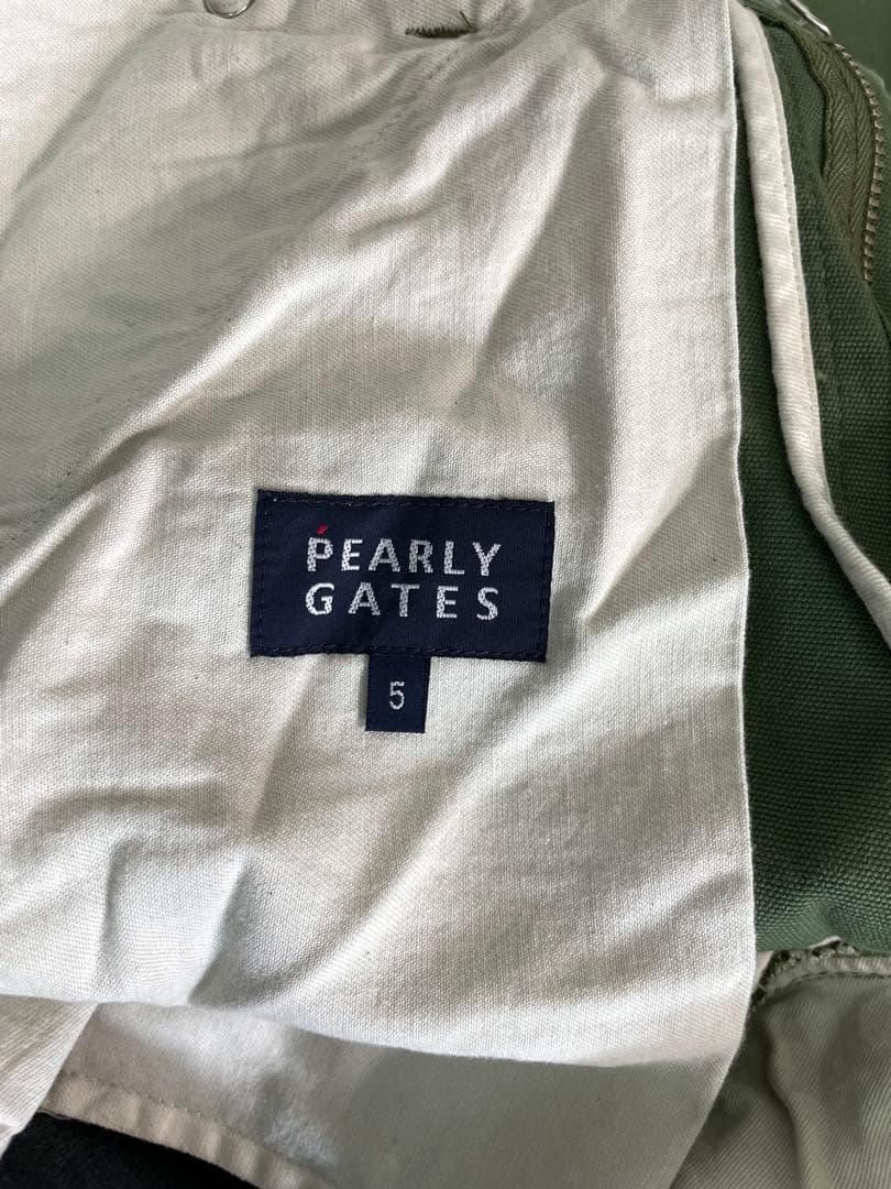 PEARLYGATESパーリーゲイツ　ストレッチパンツ グリーンサイズ5