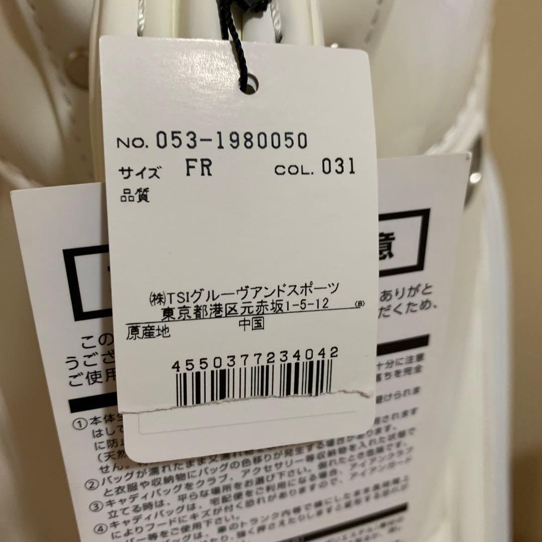 新品　PEARLY GATES パターンオーダー品 　キャディーパッグ　白