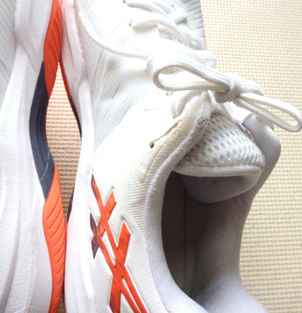 アシックス 28cm バレーボールシューズ スカイエリートFF 3 白 オレンジ