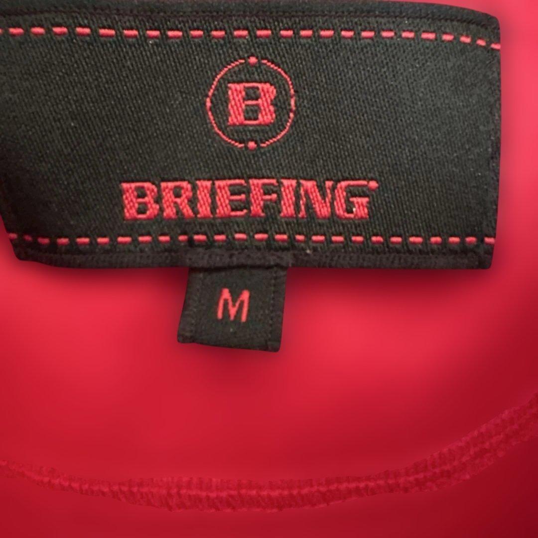 【美品】BRIEFING ブリーフィング メンズ ゴルフ　ポロシャツ M 赤