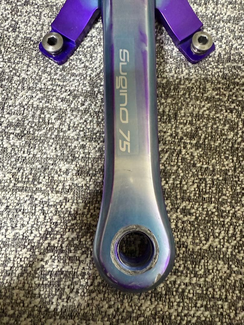 MASH X Sugino 75 Purple/Blue クランク　BB ピスト