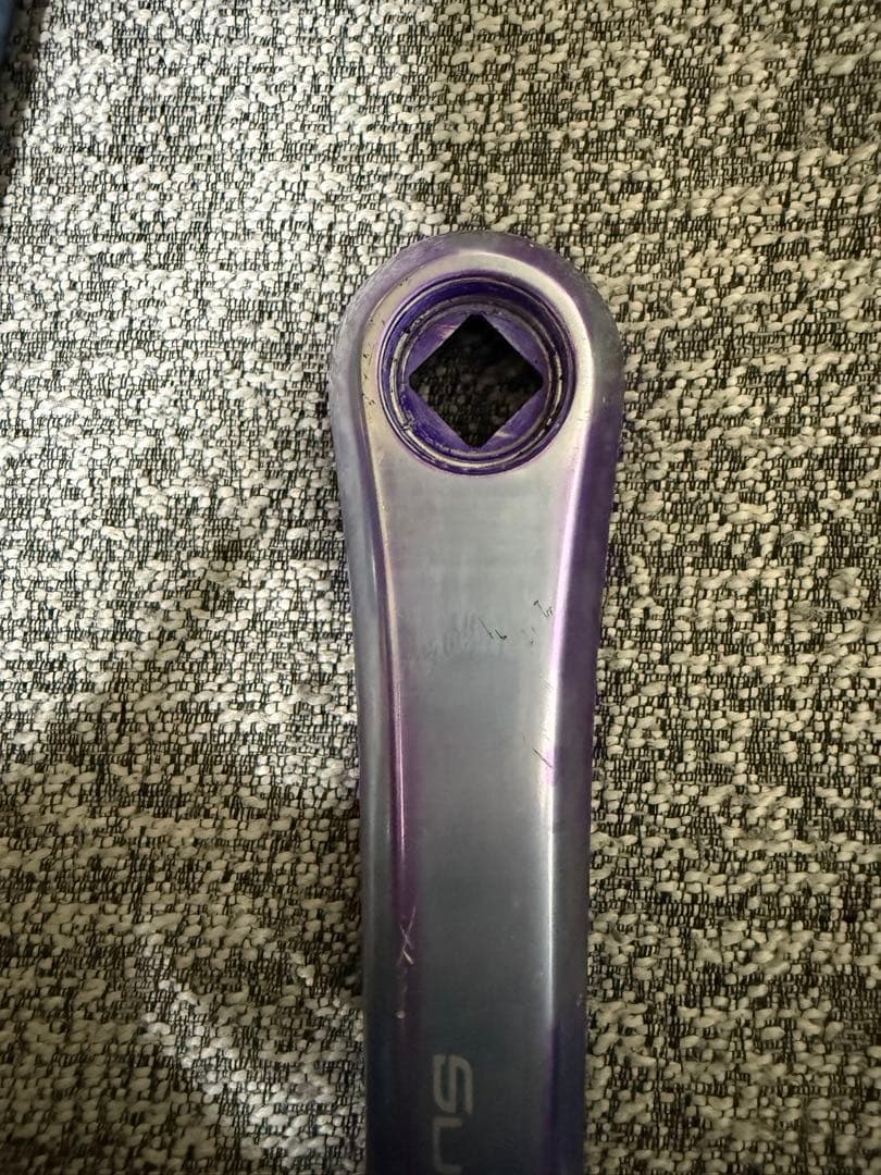 MASH X Sugino 75 Purple/Blue クランク　BB ピスト