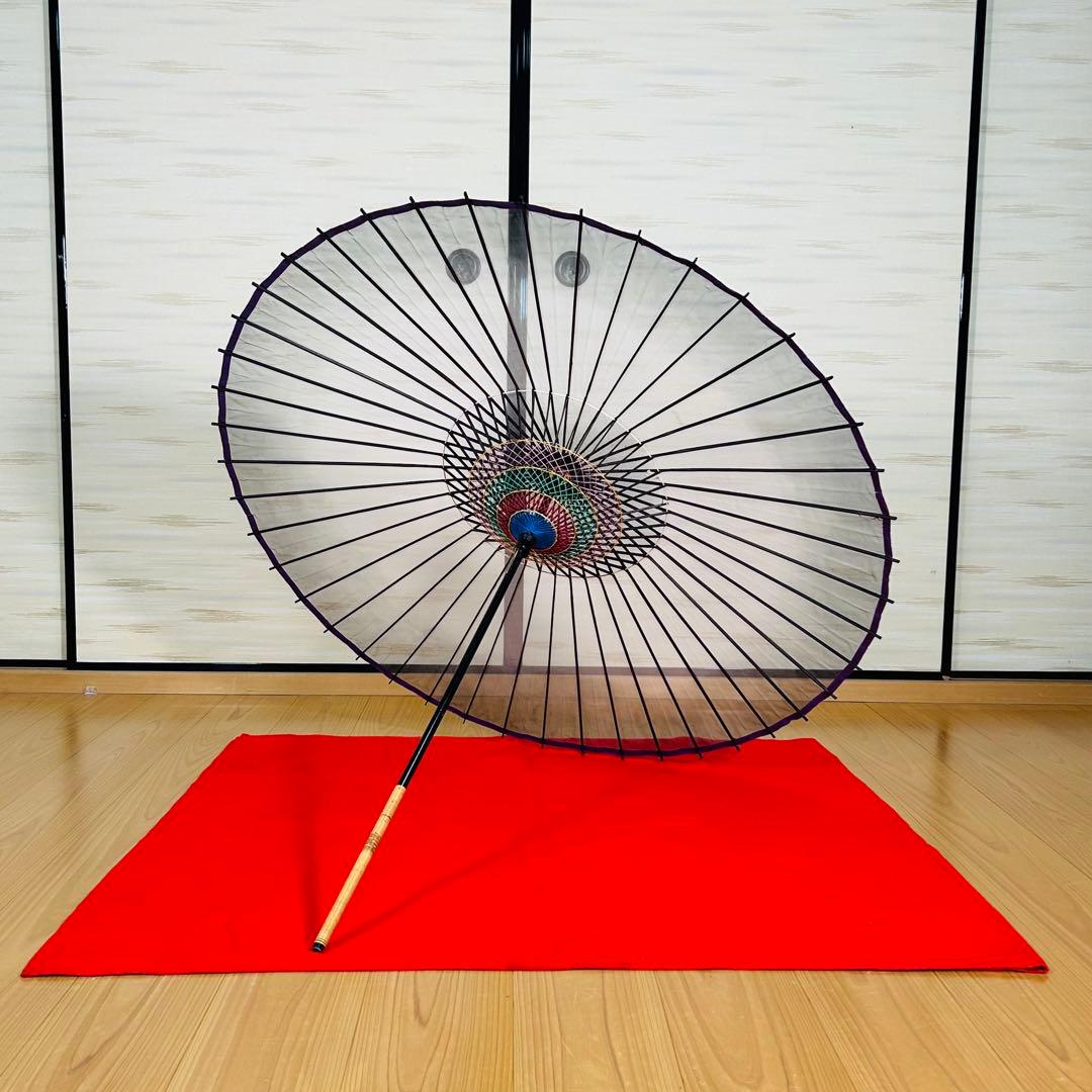 【大判】絹張り　大判　黒　和傘　傘　舞踊　大衆演劇