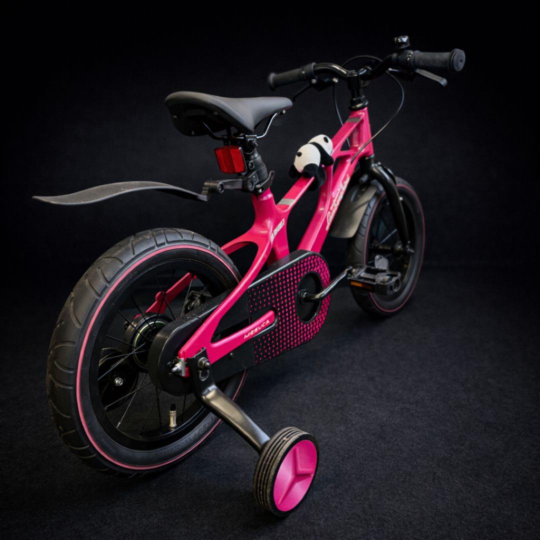 ランボルギーニ 子供用自転車 14インチ 補助輪付き 美品 ピンク キッズバイク