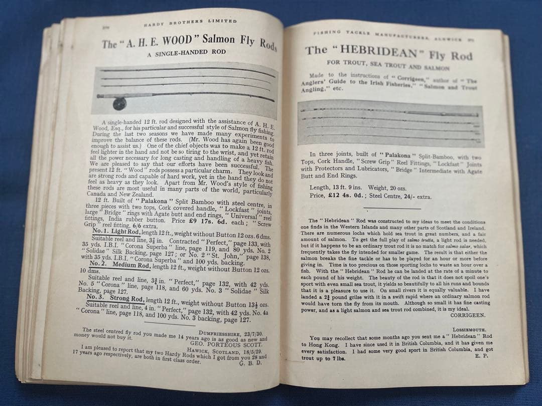 ルアー・フライ Hardy Anglers Guide 53rd EDITION 1931