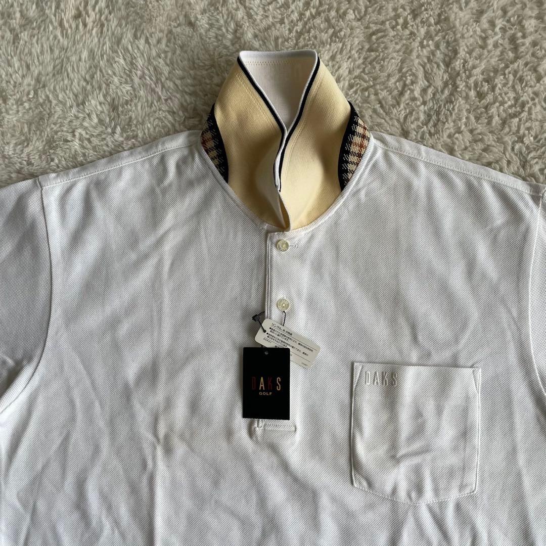 【新品】DAKS ダックス GOLF ゴルフホワイトポロシャツ