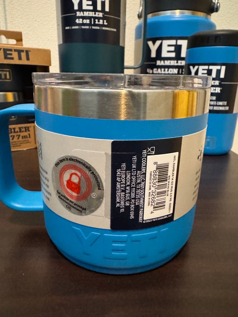 日本未発売YETIイエティ ランブラー14oz マグ2.0ビッグウェーブブルー