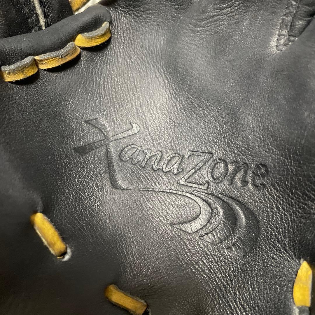 ◆極美品◆ザナックス　xanax 野球グローブ 黒 レザー オープントップ