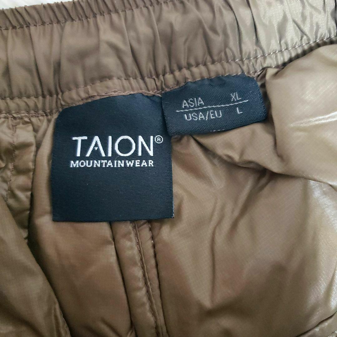 新品タグ付　TAION マウンテン ダウンパンツ ユニセックス XL ブラウン